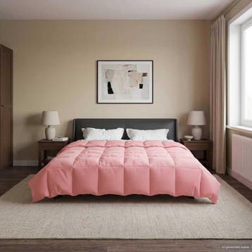 vidaXL Volledig Jaar Dekbed 220 x 240 cm 4 seizoenen Roze, Verzenden, Nieuw