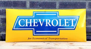 Chevrolet rechthoekig geel, Collections, Marques & Objets publicitaires, Verzenden