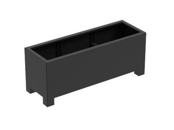 Aluminium plantenbak 150x50x60cm - Met poten, 100 cm of meer, Nieuw, Metaal, 60 cm of meer