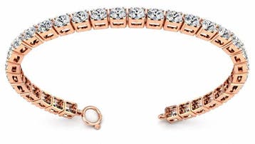 Armband - 14 karaat Roségoud - 8.43ct. tw. Diamant, Nieuw