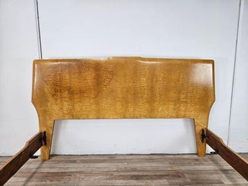 Bed - Tweepersoonsbed van esdoornhout en messing - Esdoorn,