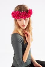 Bloemenkrans Haar Dahlia Roze Donkerroze Bloemen Haarband Di, Ophalen of Verzenden, Nieuw