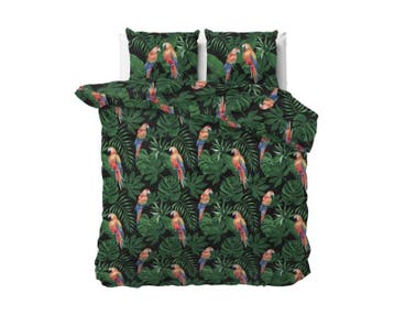Sleeptime Elegance Tropical Parrot Groen - 140X200/220 + 1 x, Nieuw