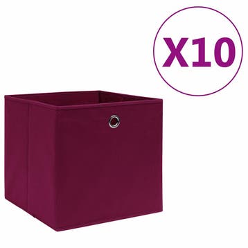 vidaXL Opbergboxen 10 st 28x28x28 cm nonwoven stof, Verzenden, Nieuw