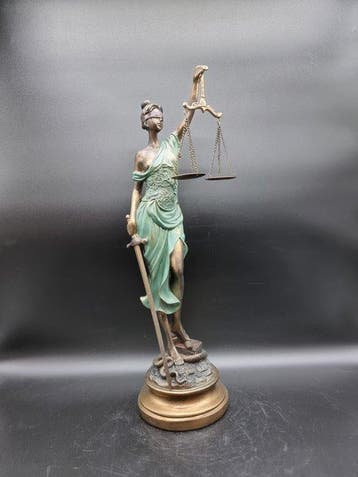 Beeld, XL Lady Justice - 53cm - 53 cm - Hars, Antiquités & Art