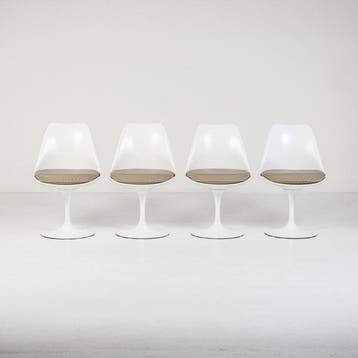 Knoll - Eero Saarinen - Stoel (4) - Tulipstoel - Aluminium,