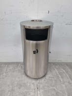 Combisteel Poubelle en acier inoxydable brossé avec cendrier, Articles professionnels, Verzenden