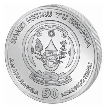 Rwanda. 50 Francs 2023 1 oz Silver Rwanda African Ounce Nile
