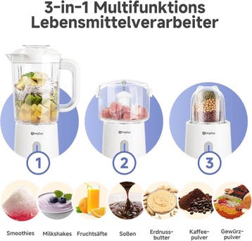 SIMPLUS Mixer & Hakmolen | Retour deal | Sla je slag, Verzenden, Blender