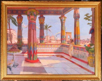 Roberto Colin (1879–1935) - Egypt, landscape from a terrace