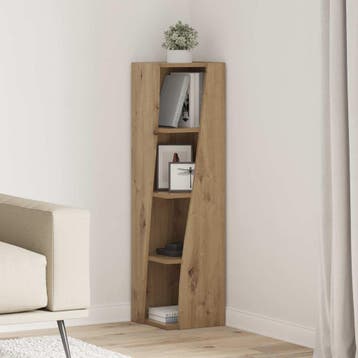 vidaXL Hoekkast 27,5x27x102cm Bewerkt hout Artisan Eiken, Verzenden