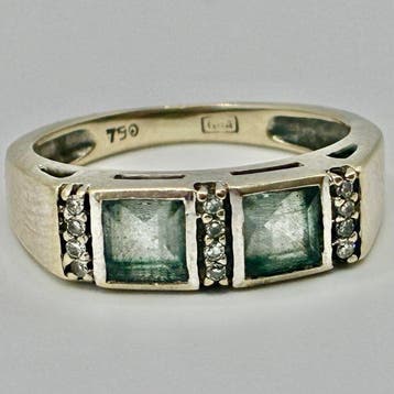 Zonder minimumprijs - Ring - 18 karaat Witgoud - 1.18ct. tw., Handtassen en Accessoires, Nieuw
