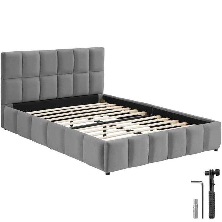 Stoffen bed Shirley met lattenbodem, draagkracht 250 kg, Electroménager, Électroménager & Équipement Autre, Envoi