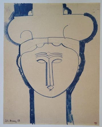 Amedeo Modigliani (1884-1920), after - Tête de cariatide