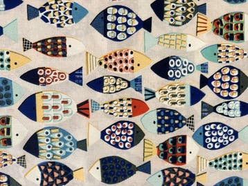 Stof optische Space Age meerkleurige art-deco-stijl
