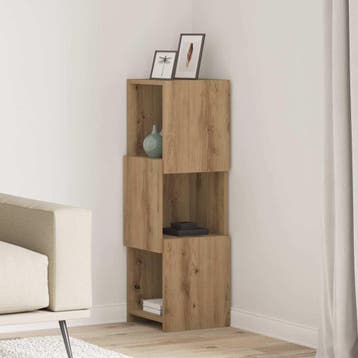 vidaXL Hoekkast 30,5x30x95cm Bewerkt hout Artisan Eiken, Huis en Inrichting, Kasten | Overige, Verzenden, Nieuw