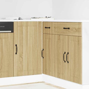 vidaXL Onderkast Lucca bewerkt hout sonoma eikenkleurig, Verzenden, Nieuw