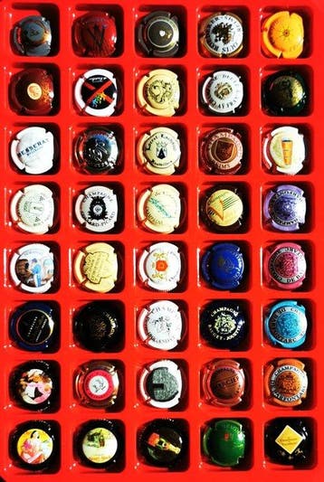 Collectie champagnecapsules - allemaal merken