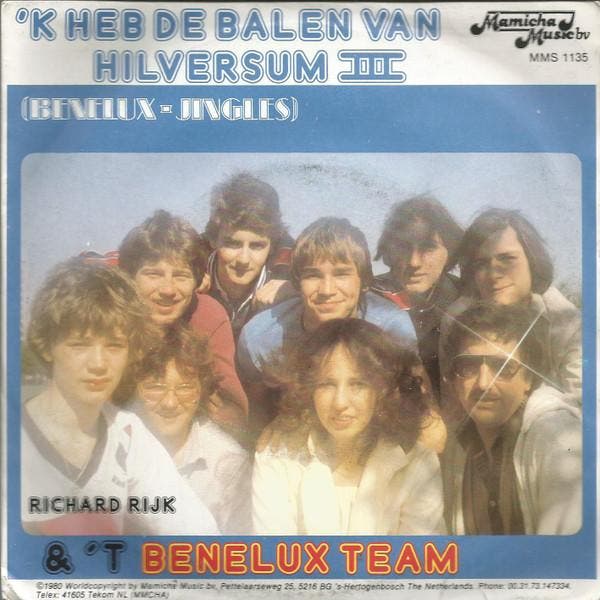 Richard Rijk &amp; t Benelux Team - k Heb De Balen Van Hil, CD & DVD, Vinyles | Pop, Envoi