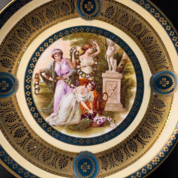 KPM Krister - Assiette - Porcelaine - Royal Vienna peint à