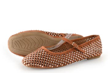 Nelson Ballerinas in maat 40 Bruin, Kleding | Dames, Bruin, Verzenden, Ballerina's, Zo goed als nieuw