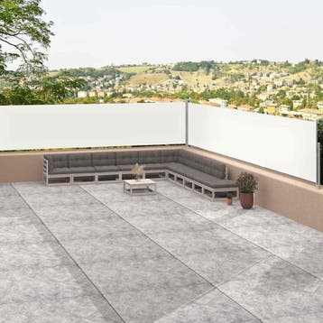 vidaXL Windscherm uittrekbaar 117x1200 cm crèmekleurig, Verzenden