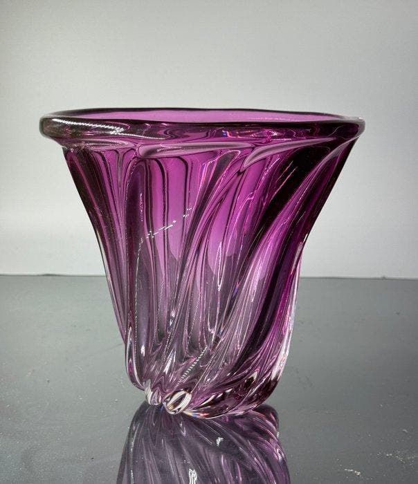 Val Saint Lambert - René Delvenne - Vase - Cristal - Vase, Antiek en Kunst, Antiek | Glaswerk en Kristal