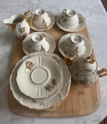 Hutschenreuther - Tafelservies (18) - Porselein, Goud