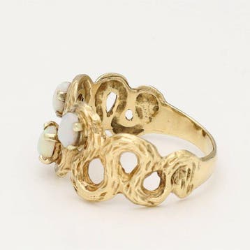 Ring - 14 karaat Geel goud - Opaal