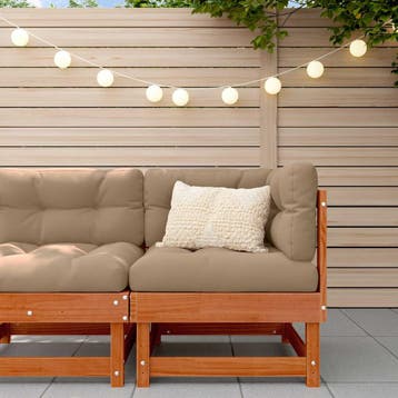 vidaXL Tuin Hoekbank Massief grenenhout Wax Bruin Dennen, Verzenden