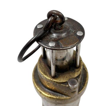 Lampe à huile - Lanterne électrique de mineur antique –