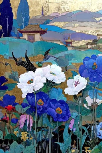 yamila - Jardín de la Reconstrucción: Peonías Azules y