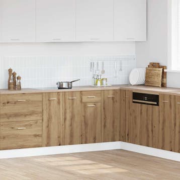 vidaXL Onderkast met lade Lyon 30x46x81,5 cm bewerkt hout, Huis en Inrichting, Kasten | Overige, Verzenden, Nieuw