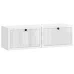 vidaXL Wandmontage TV-kast Hoogglans Wit 98 x 31 x 30 cm, Huis en Inrichting, Verzenden, Nieuw