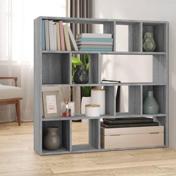 vidaXL Boekenkast/kamerscherm 105x24x102 cm grijs sonoma, Verzenden, Nieuw