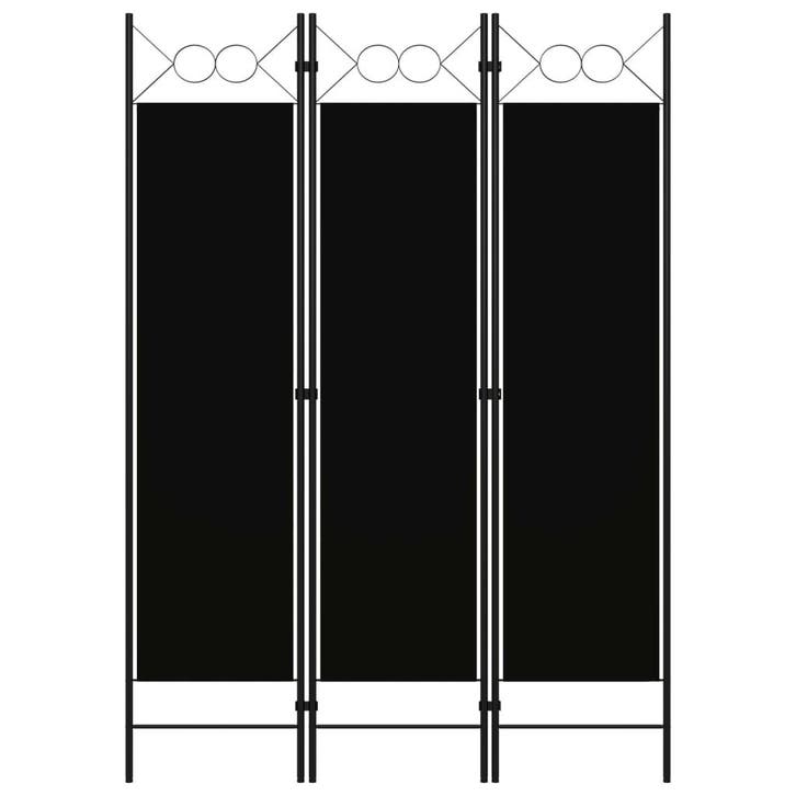 vidaXL Kamerscherm met 3 panelen 120x180 cm zwart, Huis en Inrichting, Woonaccessoires | Overige, Nieuw, Verzenden