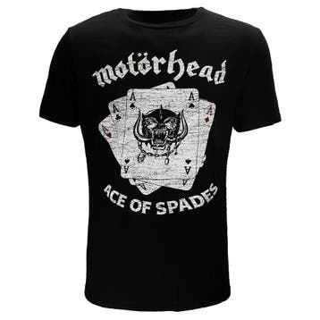 Motorhead Ace of Spades Cards T-Shirt, Nieuw