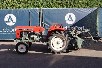 Veiling: Minitractor Yanmar YM1500 Diesel 15pk Met Grondfree, Ophalen
