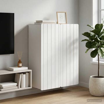 vidaXL Wandkast Wit 66 x 34,5 x 92 cm Bewerkt hout, Verzenden