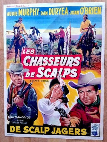 Lot of 5 international cine lithos posters - Western - Audie, Nieuw