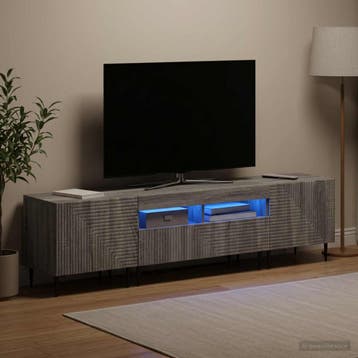 vidaXL 3-delige LED TV-kast Grijs Sonoma Bewerkt hout, Verzenden