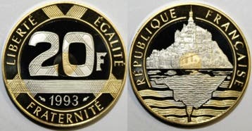 20 Francs France Frankreich Km 1008 20 Franken 1993 Typ M..., Verzenden