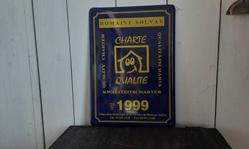Domaine Solvay, Charte Qualité - Reclamebord - Emaille
