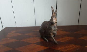 P. Chenet - Statue, Haas - 10 cm - Bronze, Antiek en Kunst