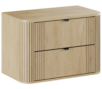 Wastafelkast Cremona 80 cm – Eiken – Hangend Badmeubel, Verzenden, Nieuw