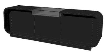 *TIP*  SUPER HIGH GLOSSY TOONBANK ZWART 310 CM C-PEC-014-CO, Ophalen of Verzenden