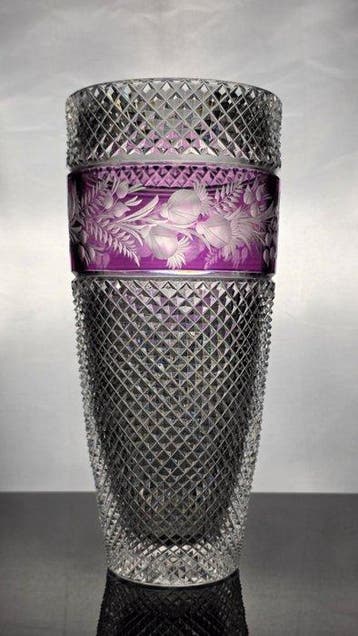 Bohemia Crystal Amethyst Cut-to-Clear - Vaas - Kristal