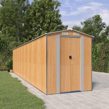 vidaXL Tuinschuur 192x855x223 cm gegalvaniseerd staal, Verzenden, Nieuw