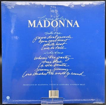 Madonna - True Blue - 1st US Pressing (with silver hype