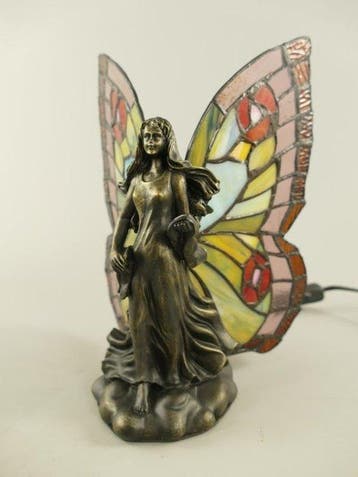 Tiffany Style - Lampe de table - Verre, Laiton, Bronze -